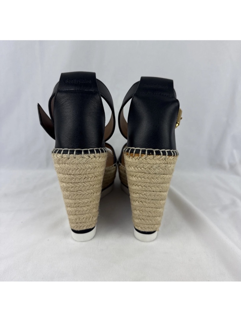 $495 See by Chloe 'Glyn' Espadrille Wedge Sandal 38 - Picture 6 of 6